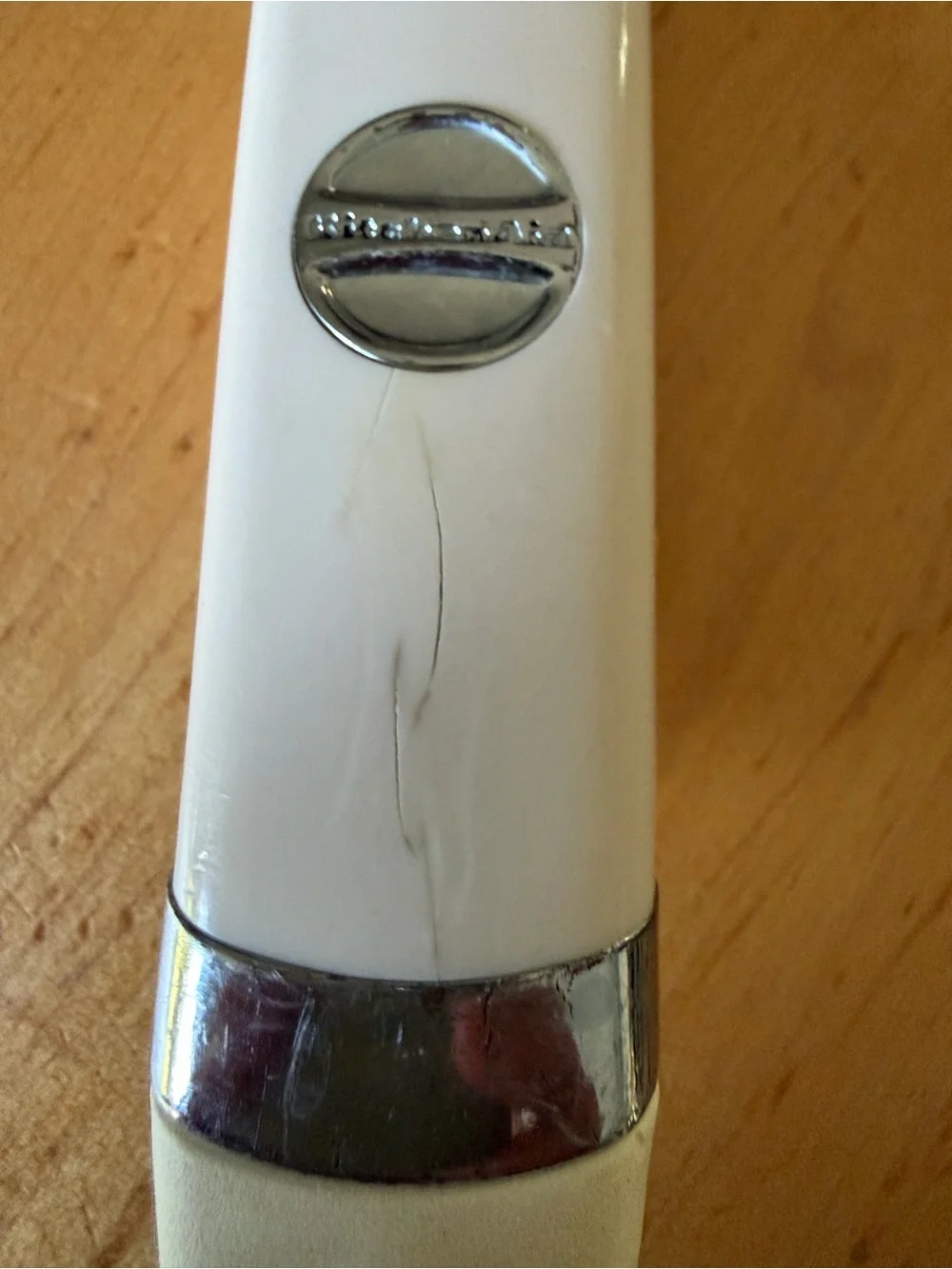 KitchenAide White Silicone Spatula with Chrome Accents